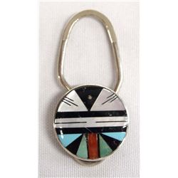 Native American Key Rings Native American Zuni Inlay Key Ring by S. Edaakie