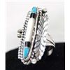 Image 1 : Zuni Sterling Silver Channel Inlay Ring, Size 8.5