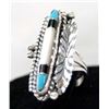 Image 2 : Zuni Sterling Silver Channel Inlay Ring, Size 8.5