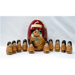 Indian Chief Nesting Dolls