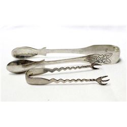 Pair of Sterling Silver Tongs