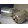 Pair of Etched Cylinder Shades, Two very fine acid etched cylinder shades. The round shade is 7...