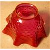 Image 3 : Ruby Hobnail Gas Shade, A beautiful wavy form hobnail gas light shade in ruby glass with an app...
