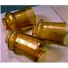 Set of Three Electric Shades, These three decorated amber electric light shades that are 5.75"...