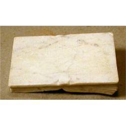 Carved Marble Memorial, This 19th Century marble memorial is carved in the form of a sprig of h...