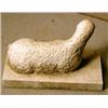 Carved Marble Memorial, This 19th Century marble memorial is carved in the form of a resting la...