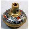 Image 1 : Unusual Enameled Knob, This passage size knob is dated 1881 on the shank. The top is covered wi...