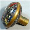 Image 2 : Unusual Enameled Knob, This passage size knob is dated 1881 on the shank. The top is covered wi...