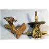 Image 2 : Two Fisted Hardware Lot, The larger fist came from a mid-19th Century sage and measures 5.5" x...