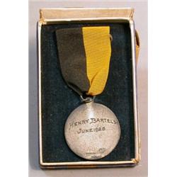 Architectural Medal, This sterling silver Architectural medal was given to Henry Bartels in Jun...