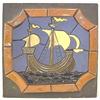 Image 1 : Moravian Mosaic Ship Panel, This panel of mosaic tiles was made by the Moravian Pottery & Tile...