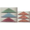 Image 2 : Grueby Tiles, A cool group of eight Grueby Pottery large triangle floor tiles. Each is 6 1/4" l...