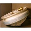 Image 1 : Cast Glass Hanging Light, Nice large hanging light, 9" high and 14" diameter, made from cased g...