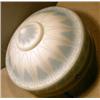 Image 3 : Cast Glass Hanging Light, Nice large hanging light, 9" high and 14" diameter, made from cased g...