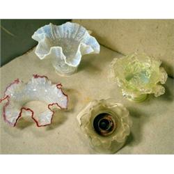 Four Glass Shades, These four glass shades are made for different styles of lighting, both Amer...