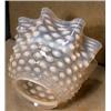 Image 2 : Large Hobnail Gas Shade, This large wavy opalescent glass gas shade is 5.5" high and 8.75" in d...