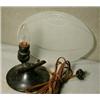 Image 2 : Unusual Football Desk Light, The etched and cut glass football measures 10" x 7" and sets in a...