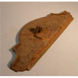 Marylebone Chimney Damper, Cast iron chimney damper plate decorated with flowers and the name M...