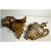 Image 1 : Two, Pieces of Fancy Iron, The animal figure holding the large object in its mouth is from a...