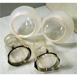 Group of Glass Globes, These glass globes were designed for early gas lights. Condition s excel...