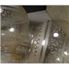 Image 3 : Pair of Glass Globes, These glass globes are 6.5" diameter and take 4" fitters. The decoration...