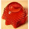 Image 1 : Ruby Hobnail Shade, Large ruby glass gas shade 4" fitter, 8.5" diameter, 5.5" high. American, 1...