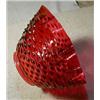 Image 2 : Ruby Hobnail Shade, Large ruby glass gas shade 4" fitter, 8.5" diameter, 5.5" high. American, 1...