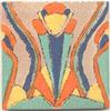 Image 2 : Tudor Potteries California tile set, Wonderful and colorful set of 6 tiles by Tudor Potteries o...