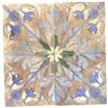 Image 1 : Belgian tile set ca 1900, Set of 4 Belgian tiles that form a large flower design. Press molded...