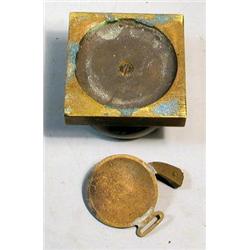 Elks Paperweight & Watch Fob by Corbin, Entry size doorknob with the Elks Club symbol of a cloc...