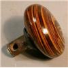 Image 3 : Brown Swirl Porcelain Knob, Dramatically designed porcelain passage knob with brown swirl patte...