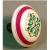 Image 1 : Early Decorated Porcelain Knob, Rare and significant white porcelain passage knob c 1860s with...
