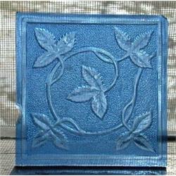 Addison Glass Tile, This Addison Glass tile is a cobalt blue square in the vine pattern measuri...