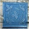 Image 1 : Addison Glass Tile, This Addison Glass tile is a cobalt blue square in the vine pattern measuri...