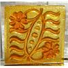 Glass Tile With Flowers, This glass pane is most likely not from the Addison Glass Company. The...