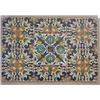 Image 1 : Tunisian Tile Panel, Each set of 4 tiles forms a center pattern with fleur de lis corners, and...