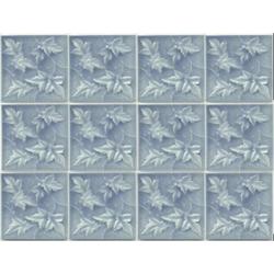 Trent Tile Company - Ivy & Vine Tiles, Each tile is 6" square by 3/8" thick. They are ivy leave...