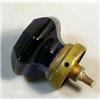 Image 1 : Blue Glass Knob, A cobalt blue doorknob set in an unusual step-down shank that may be European....