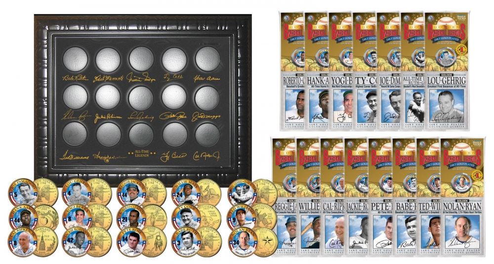 thumbnail image 2 of Yankees Legends 24K Gold Plated NY State Quarters - 7-Coin Set With Bonus Babe Ruth 2 of 3