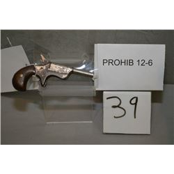 Unknown Model Derringer .22 cal Single Shot Pistol w/ 63 mm bbl [ flaking nickel finish, bird's head