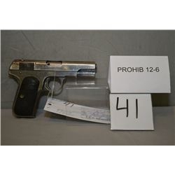 Colt Model 1903 Pocket Hammerless .32 Auto cal 8 Shot Semi Auto Pistol w/95 mm bbl [ fading blue fin