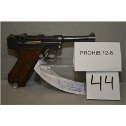 Luger ( DWM ) Model P08 Dated 1918 .9 MM Luger cal 8 Shot Semi Auto PIstol w/ 102 mm bbl [ blued fin
