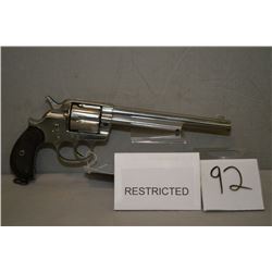 Colt Model 1878 Double Action .45 cal 6 Shot Revolver w/ 190 mm bbl [ nickel finish, One Line Addres
