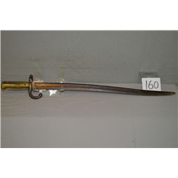 Antique Sword Bayonet w/brass handle, w/ 22 1/2" blade