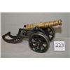 Image 1 : Turkish Style Scale Model of Cannon [ .10 Bore bronze barrel , with iron double trail wheels w//ram 