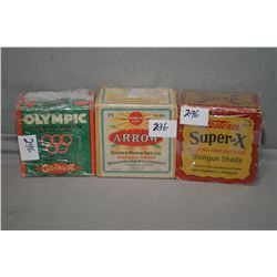 Three Boxes Collector Ammo : Full Box ( 25 rnds) Western Super X .10 Ga Shot Shells, 2 7/8" length, 