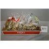 Image 1 : Tray Lot : .6 MM bullets - .45 Auto cal brass - .30-06 brass - various other caliber brass - Weaver 