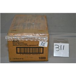 Case Lot : 20 Boxes ( 50 rnds per ) 1000 Rnds Federal American Eagle .9 MM Luger cal 147 Gr FMJ Flat