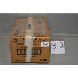 Case Lot : 20 Boxes ( 50 rnds per ) 1000 Rnds Federal American Eagle .9 MM Luger cal 147 Gr FMJ Flat