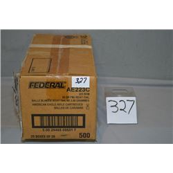 Case Lot : 25 Boxes ( 20 rnds per ) 500 Rnds Federal American Eagle .223 Rem cal 55 Grain Boat Tail 